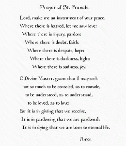 Prayer of Saint Francis 1
